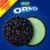 OREO Mint Creme Chocolate Sandwich Cookies Family Size Perspective: right