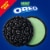 OREO Mint Creme Chocolate Sandwich Cookies Party Size Perspective: right