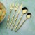 Towle Living Forged Shea Flatware Set - Gold Perspective: right