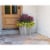 Suncast 16 Inch Farmington Decorative Rustic Wood Finish Garden Planter, White Perspective: right