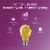 Philips 4-Watt (40-Watt) A19 LED Yellow Party Light Bulb Perspective: right