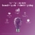 Philips 4-Watt (40-Watt) A19 LED Purple Party Light Bulb Perspective: right