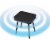 Square Speaker End Table - Black Perspective: right