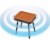 Square Speaker End Table - Brown Perspective: right