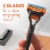 Gillette Fusion5 Men's 5-Blade Razors Handle and Blade Refill Cartridges Perspective: right