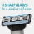 Gillette Mach3 Men's Razors Handle and Blade Refill Cartridges Value Pack Perspective: right