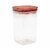 Tabletops Gallery 35.5 Ounce Medium Square Plastic Container – Bordeaux Perspective: right