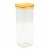 Tabletops Gallery Large Square Plastic Container – Amber Perspective: right