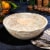 Tabletops Gallery White Washed Wood Serving Bowl Perspective: right