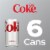 Diet Coke® Zero Sugar Soda Mini Cans Perspective: right
