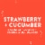 AHA Strawberry + Cucumber Sparkling Water Perspective: right
