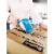 3M® Easy Grip Packaging Tape Dispenser - Blue / White Perspective: right