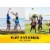 CROSSNET Four Square Volleyball Net and Game Set with Carrying Backpack & Ball Perspective: right