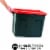 Rubbermaid Roughneck 18 Gal Plastic Holiday Storage Tote, Green and Red (6 Pack) Perspective: right