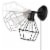 Evans 1-Light Plug-In or Hardwire Wall Sconce, Matte Black, 6-Foot Black Fabric Cord Perspective: right