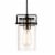 Oliver 1-Light Plug-In or Hardwire Pendant Lighting - Dark Bronze With Antique Brass Socket Perspective: right