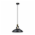 Robin 1-Light Plug-In or Hardwire Pendant - Satin Black With Antique Brass Accents Perspective: right