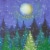 Papyrus Holiday Tree Under Moon Boxed Christmas Cards Perspective: right
