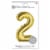 American Greetings Large Gold Foil Number '2' Balloon Perspective: right