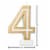 American Greetings Birthday Candle Number 4 Perspective: right