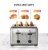 Kenmore Stainless Steel 4-Slice Toaster with Dual Controls Perspective: right