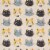 Danica Studio Coordinated Prints Meow Meow Cotton Linen Dish Towels Perspective: right