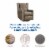Baby Relax Mikayla Swivel Glider Recliner Chair, Nursery Room, Mocha Perspective: right