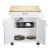 DHP Kitchen Island Cart with Drawer & Storage Shelves, White Perspective: right