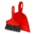 Libman® Dust Pan and Whisk Broom - Red Perspective: right