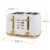 Westbend Timeless 4-Slice Toaster - White/Gold Perspective: right