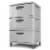 Sterilit Weave 3 Drawer Unit - Cement Gray Perspective: right