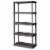 Sterilite 5-Tier Shelving Unit - Flat Gray Perspective: right