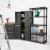 Sterilite Adjustable 4-Shelf Storage Cabinet With Doors, Dark Gray Perspective: right