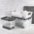 Sterilite 30 Qt Clear Plastic Stackable Storage Container Bin w/ Grey Latch Lid Perspective: right