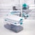 Sterilite Latching Storage Box - Clear/White Perspective: right