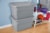 Sterilite Plastic Storage Tote - Cement Perspective: right