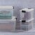 Sterilite 30 Qt Clear Plastic Stackable Storage Bin w/ Latch Lid, White (6 Pack) Perspective: right