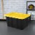 Sterilite 27 Gallon Industrial Tote - Black with Yellow Lid Perspective: right
