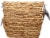 Maytex Mills Natural Havana Water Hyacinth Rectangular Tapered Basket Perspective: right