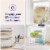 Homz Plastic 3 Clear Drawer Small Rolling Storage Container Tower, White Frame Perspective: right