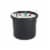 Homz 18 Gal Plastic Utility Storage Bucket Tub w/ Rope Handles, Black, (2 Pack) Perspective: right
