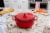 Lodge Dutch Oven Enameled Cast Iron - Red Perspective: right