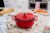 Lodge Dutch Oven Enameled Cast Iron - Red Perspective: right