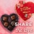 WHITMAN'S SAMPLER Valentine's Day Red Floral Heart Assorted Milk & Dark Chocolate Gift Box Perspective: right