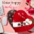 RUSSELL STOVER Valentine's Day Red Foil Heart Assorted Milk Chocolate Candy Gift Box Perspective: right