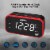 Jensen JEP-150 AM/FM Weather Band Clock Radio - Red/Black Perspective: right