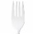 Dixie Plastic Cutlery Medium Weight Forks - White Perspective: right