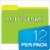 Pendaflex Glow Twisted 3-Tab File Folder Letter Size - Multicolor Perspective: right