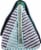 Sophia Joy Two Tone Stripe Clutch Perspective: right
