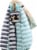 Sophia Joy Two Tone Stripe Purse Makeup Bag Perspective: right